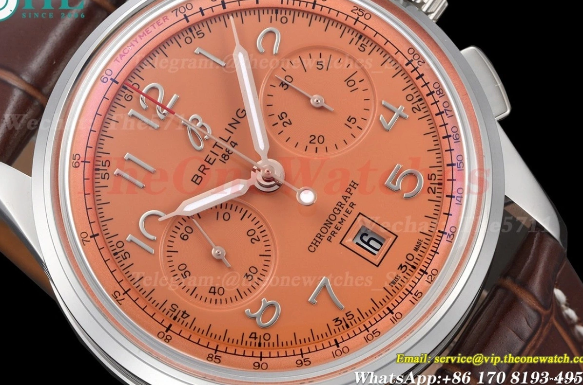 Brown Chronograph Mod B01 Premier SS LE A7750 V2 42mm Reddish Dial BLSF 0330